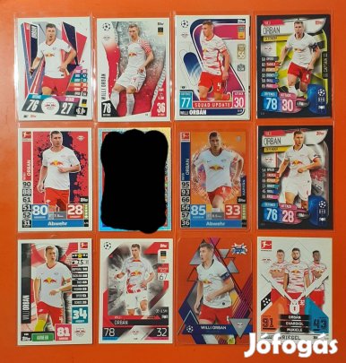 Willi Orbán Topps focis kártyák