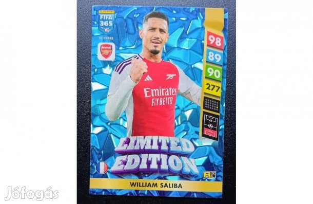 william saliba limited edition card William Saliba 2022 Topps U-21 European Championship CA-WS Bowman 14/1 –  The August Card Gallery main image 0