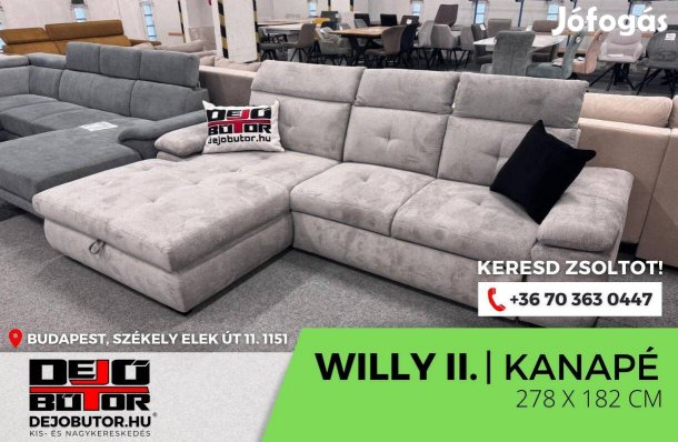 Willy II sarok kanapé bútor ülőgarnitúra 278x178 cm retró