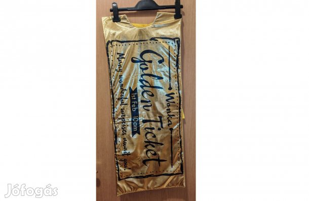 Willy Wonka Arany ticket jelmez