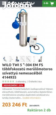 Wilo TWI5 rozsdamentes szivattyú