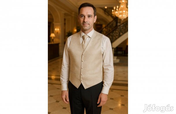 Wilvorst Esküvői/Alkalmi Mellény+nyakkendő+díszzsebkendő szett