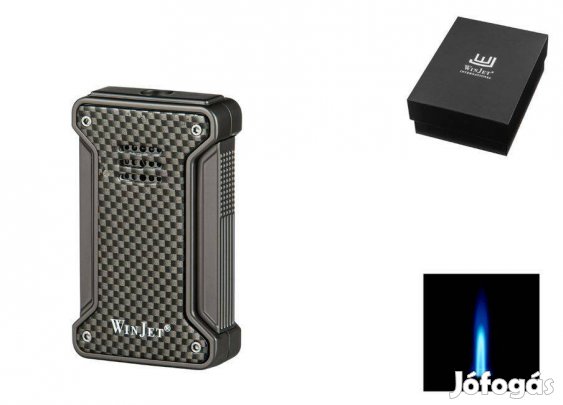 Winjet szivaros öngyújtó, 1-es szúrólánggal - antracit színű, karbon m