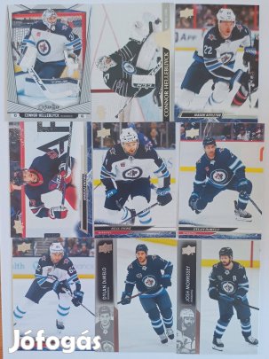 Winnipeg Jets NHL kártyák Hellebuyck Pionk Morrissey Niederreiter