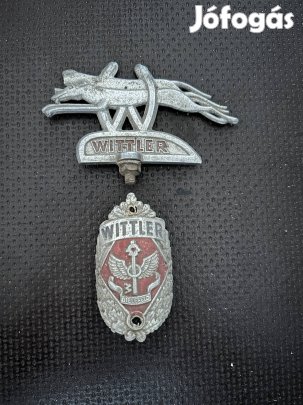 Wittler kerékpár bicikli sárvédődísz váznyaktábla veterán régi
