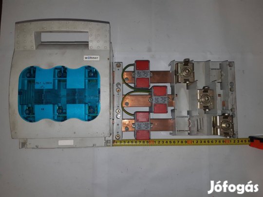 Wöhner LTS-1 biztosítós szakaszoló kapcsoló, 3 db 500x10x30 mm-es réz