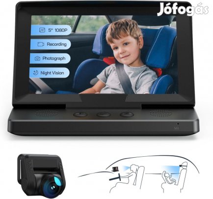 Wolfang 1080p autós kamera kijelzővel, OUTLET termék