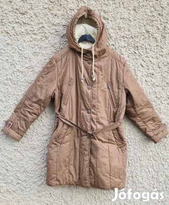 Woman ált.barna kapucnis téli kabát eladó. (Méret: XL)
