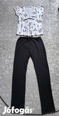 Women Secret fekete fehér rövid ujjú pizsama