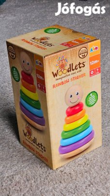 Woodlets Rainbow Stacker fa készségfejlesztő játék (bontatlan)