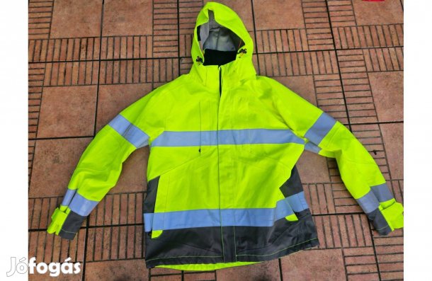 Worksafe láthatósági fényvisszaverős munkáskabát munkás kabát L XL