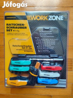 Workzone 41 részes racsnis csavarhúzó készlet, bontatlan bliszter, új