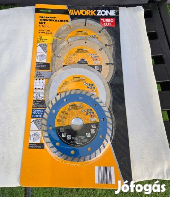 Workzone gyémánt vágókorong készlet (125 mm) 4 részes, új Debrecen