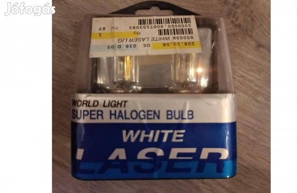 World Light Super Halogen Bulb Laser típusú autó fényszóró izzó