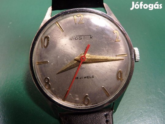Wostok Retro Régi Férfi Karóra Orosz Kézihúzós 18 KÖ Szovjet