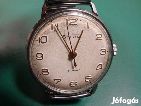 Wostok Retro Régi Férfi Karóra Orosz Szovjet Kézihúzós 18 Köves Szerke
