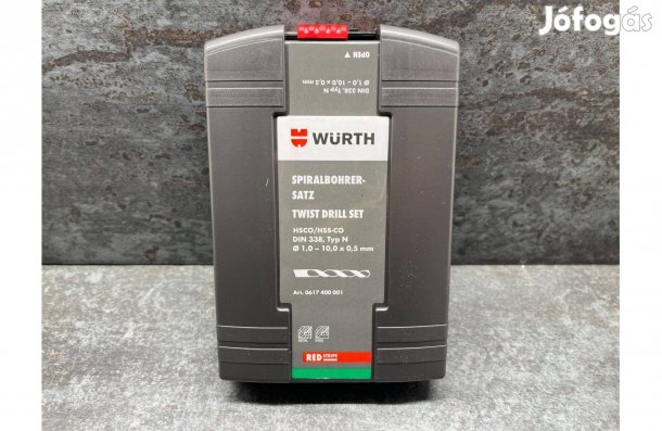 Würth 19 részes HSS CO Din-338 Fém Csigafúró készlet