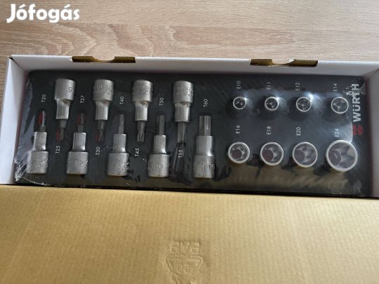 Würth 1/2" 17 részes Külső/Belső TX Torx dugókulcs készlet