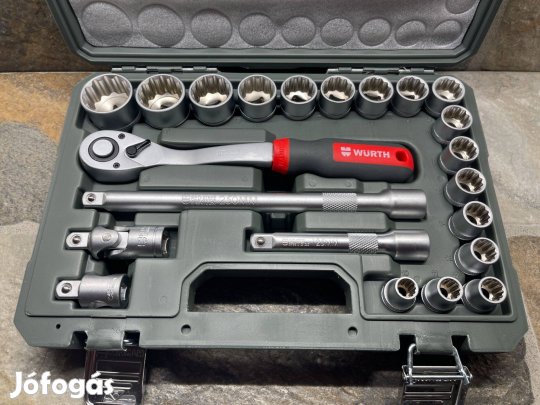 Würth 1/2" 22 részes Racsnis Dugókulcs készlet