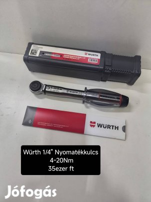Würth 1/4" 4-20Nm Nyomatékkulcs Új!