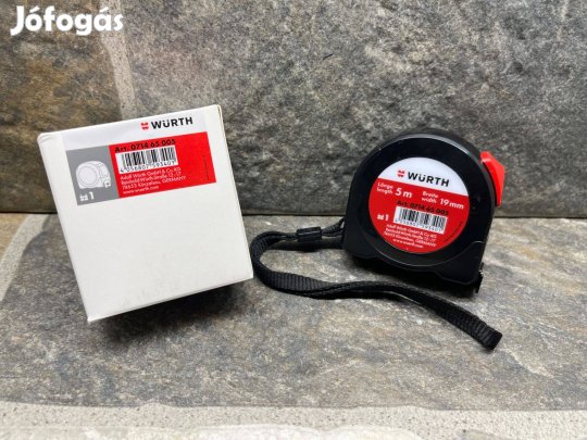Würth 5m Mérőszalag Nylon bevonat 19mm