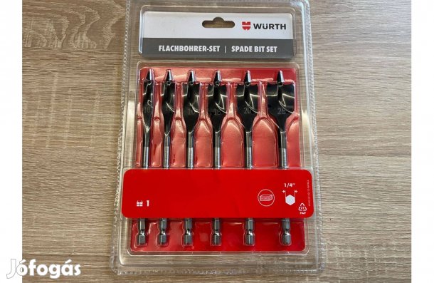 Würth 6 részes Lapos Fa fúrószár készlet hex befogással