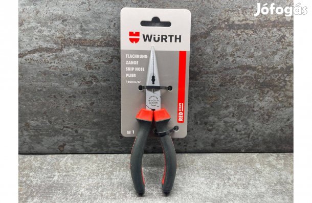 Würth Félkerek hosszúcsőrű Lapos fogó