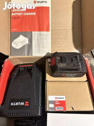 Würth LI-CV 18v töltő és 2x4ah akku