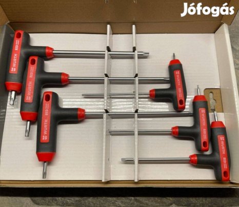 Würth T-nyelű TX csavarhúzó készlet / 6 részes / Torx