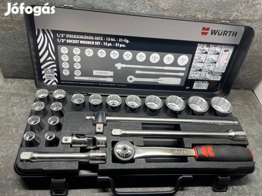 Würth Zebra 1/2" 21 részes  Racsnis Dugókulcs készlet