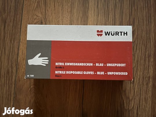 Würth vinil kesztyű 100db