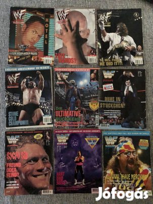 Wwf Wwe pankrációs magazinok az 1990-2000 évekből 