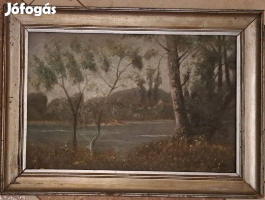 XIX.Magyar festő Mednyánszky ? : Csendes vízpart az erdő mélyén