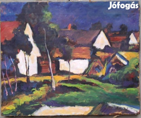 XIX. századi magyar festő koszta ? : Tanyarészlet