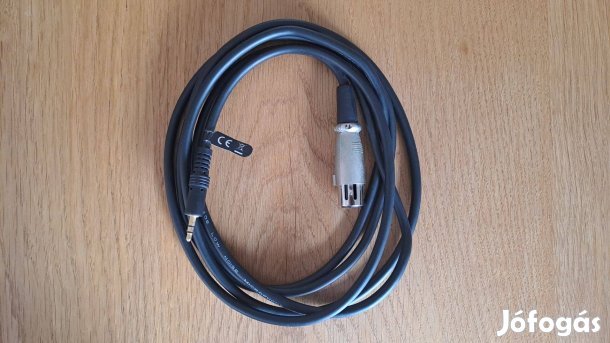 XLR - 3.5mm Stereo Kis Jack Mikrofonkábel 2.5m, Mikrofon Kábel