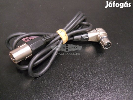 XLR - XLR 90 fokos neutrik átjátszó kábel 1,5 m-s