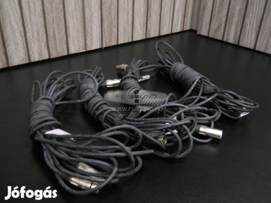 XLR - XLR sztereo szilikonos gumi mikrofon kábel 10m-es ,több db