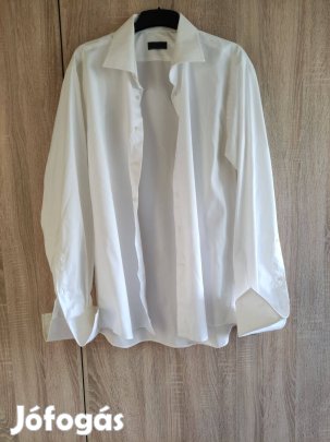 XL-es 43-as fehér férfi ing Suit