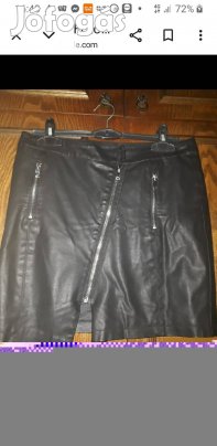 XL-es fekete bőr szoknya 