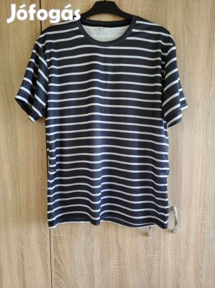 XL-es új csíkos férfi póló