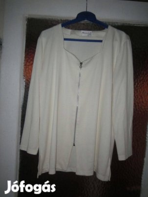 XL-es vajszínű cipzáros felső