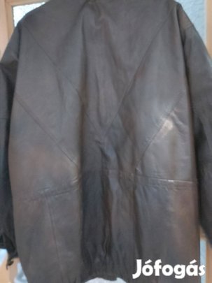 XL-s Valódi Bőr kabát, bélelt,