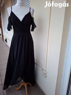 XS/S-es Új gyönyörű fekete alkalmi női ruha