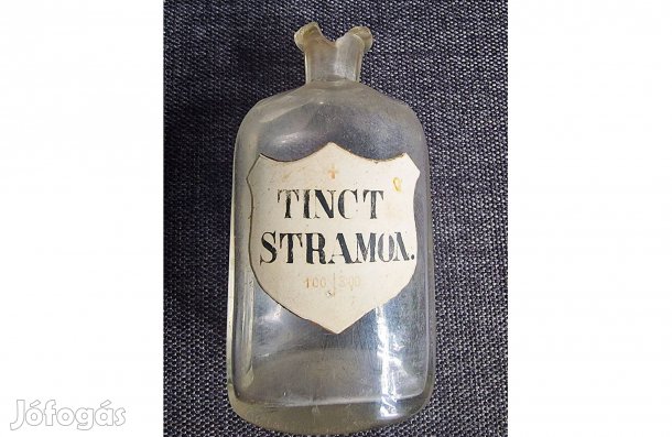 XVIII. századi patika üveg eladó kis csorbával