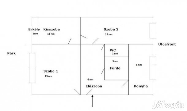XV. Kerület, Erdőkerülő utca, 69 m2-es, társasházi lakás, 2+2 szobás