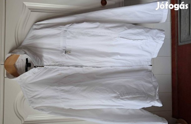 XXL-Es Fehér Cipzárral Nyakig Felhúzható