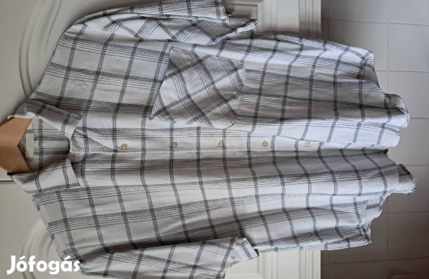 XXL-Es Világos Kockás Vászon ING