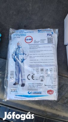 XXL-es méretben védőruha festéshez, permetezéshez, eldobható védő ruha