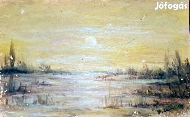 XX. sz Magyar festő: Mednyánszky László : Aranyló horizont