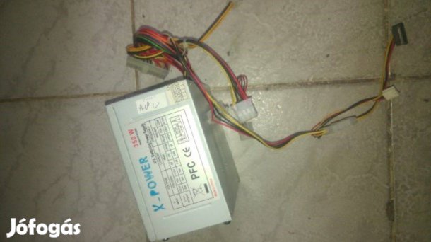 X-Power 350W-os tápegység számítógépbe tesztelt, működő